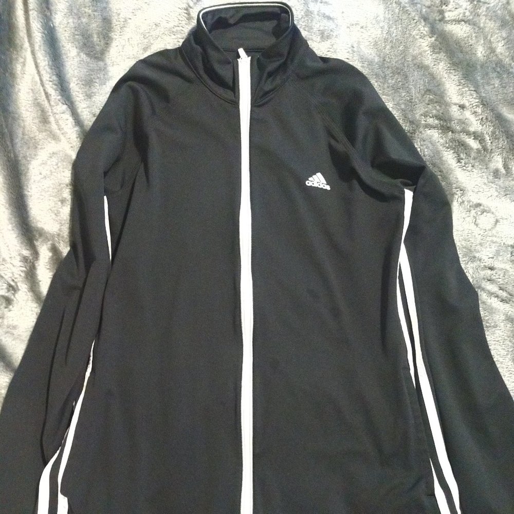 adidas track jacket in black